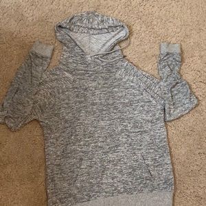 LAST CALL Grey hooded sweater size small petite